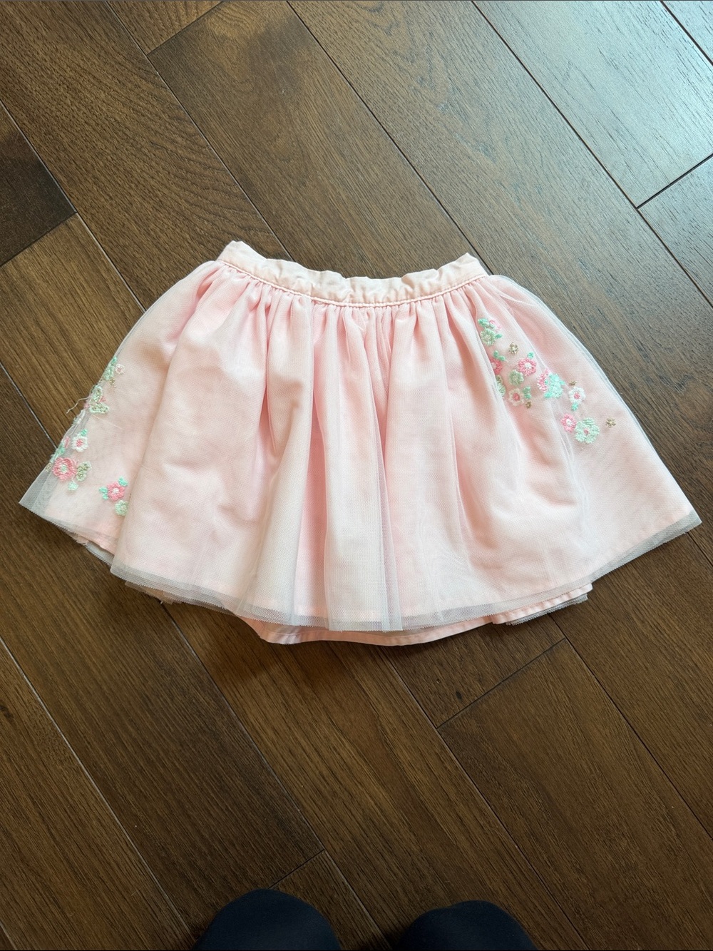 Carters Pink Tulle Girls Skirt with Floral Embroidery Size 3T - C44-003